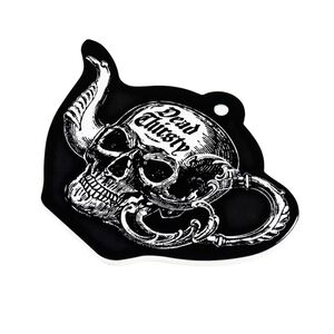 Alchemy Gothic ✦ Dead Thirsty Ceramic Trivet ✦ Baroque Skull Gothic Home Decor